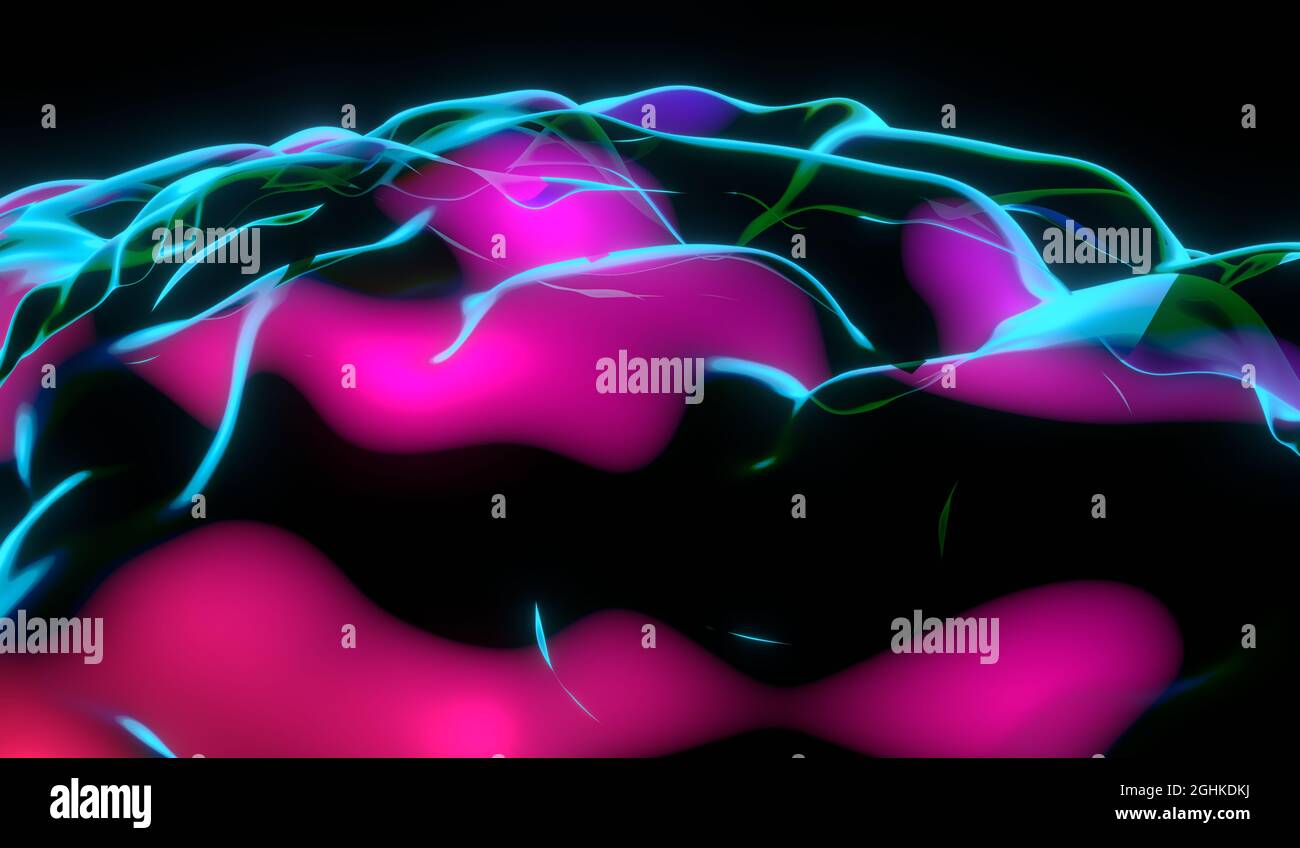 Human brain isolated on black background - 3D illustration Stock Photo ...
