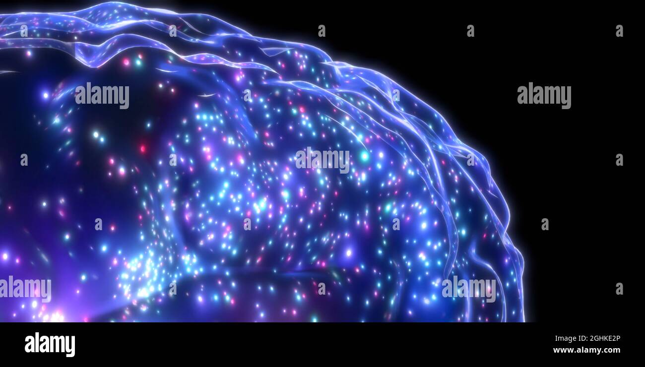 Human brain isolated on black background - 3D illustration Stock Photo ...