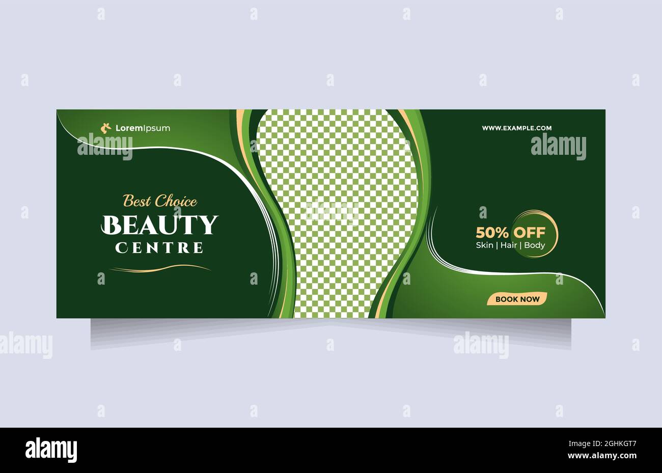 Clean and modern beauty center social media post & banner template. Concept  of professional hair beauty treatment, hair salon, something natural, etc  Stock Vector Image & Art - Alamy
