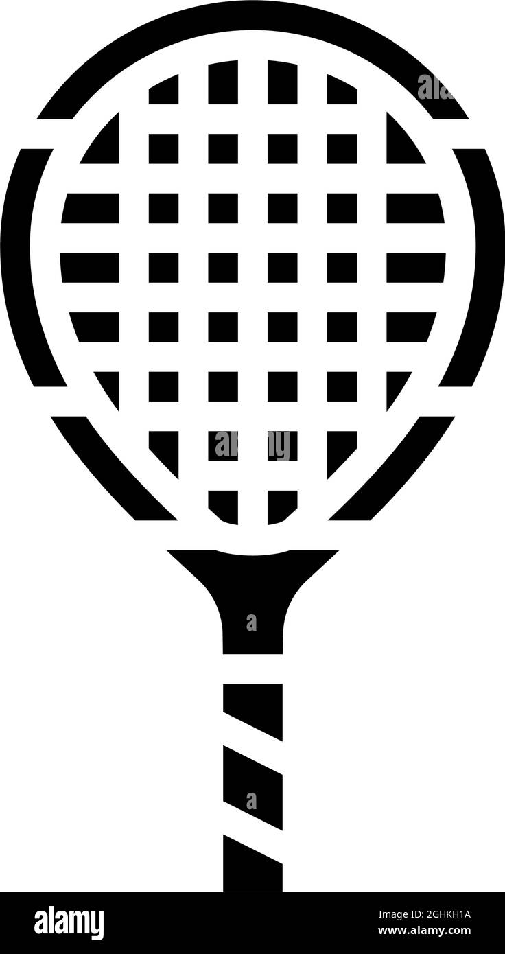 junior tennis racquet glyph icon vector illustration Stock Vector Image