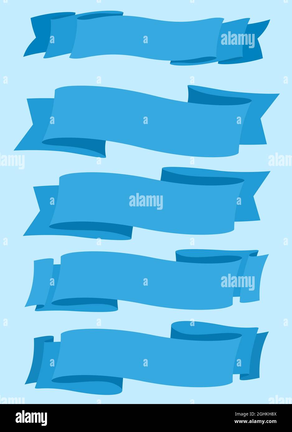 Ribbon set collection Stock Vector