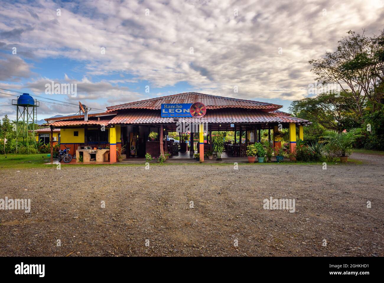 Hotel Rancho Leon located near Manuel Antonio National Park in Costa Rica Stock Photo
