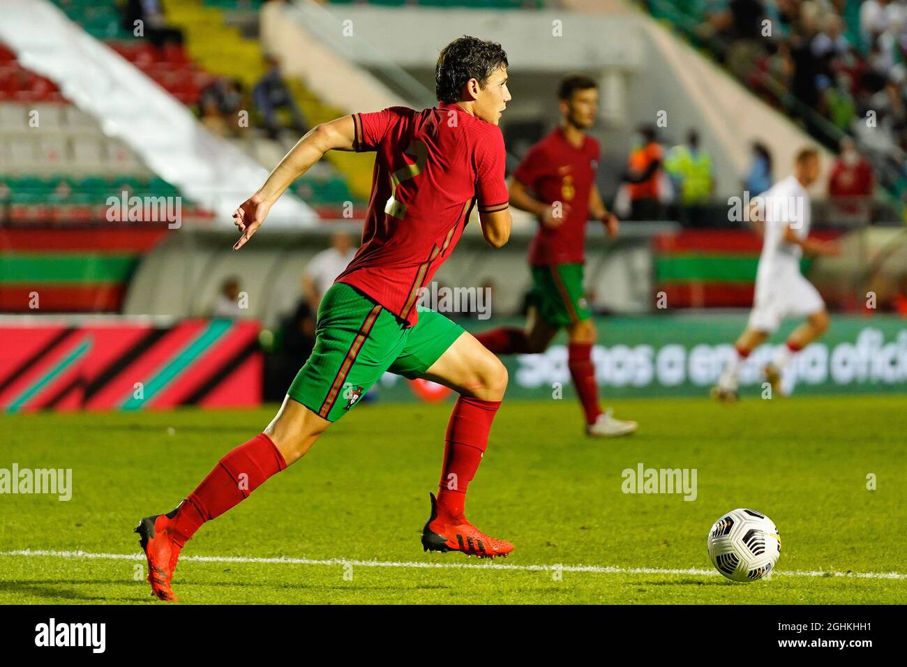 Lisbon, Portugal. 06th Sep, 2021. Eduardo Quaresma from Portugal seen in action during the UEFA U21 European Championship 2023 group D qualifying match between Portugal and Belarus at Estadio JoseGomes, in Lisbon.(Final score: Portugal 1:0 Belarus) (Photo by Bruno de Carvalho/SOPA Images/Sipa USA) Credit: Sipa USA/Alamy Live News Stock Photo