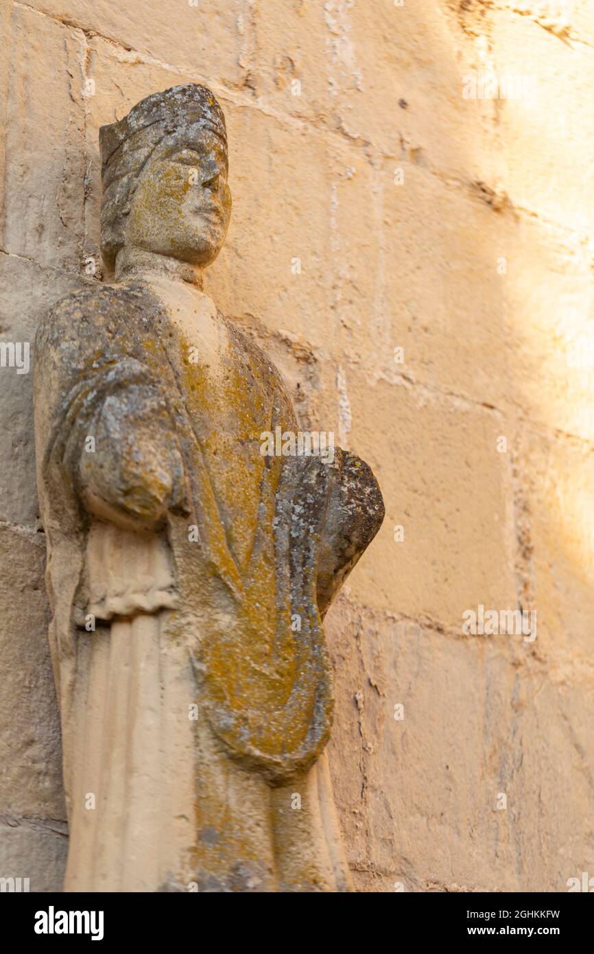 Cloister of Vallbona Abbey or the Monastery of Santa Maria de Vallbona. Vallbona de les Monges, Urgell, Lleida, Catalonia, Spain, Europe. Stock Photo