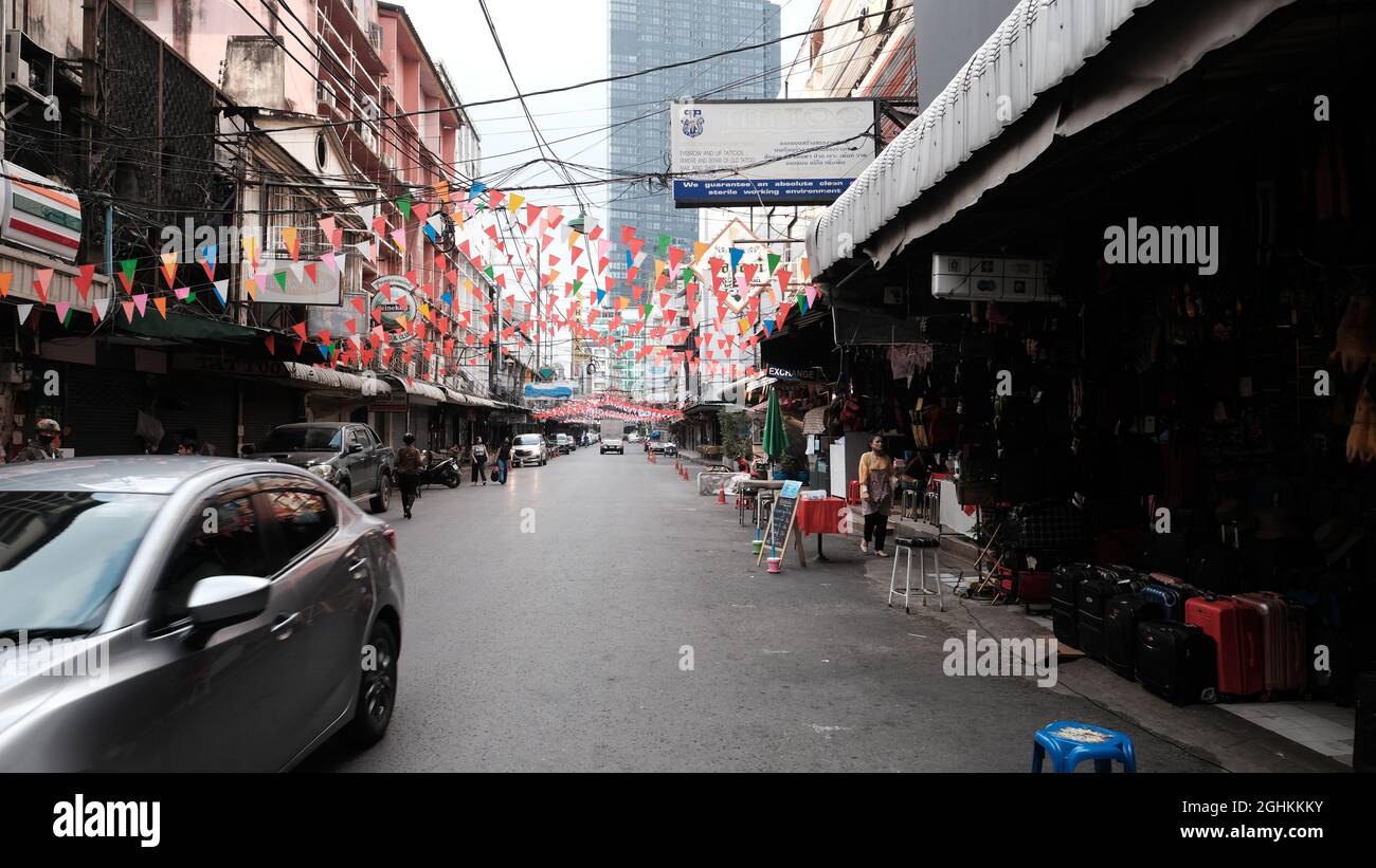 Thanon Patpong Entertainment Zone Bangkok Thailand Closed and Shuttered Up Stock Photo
