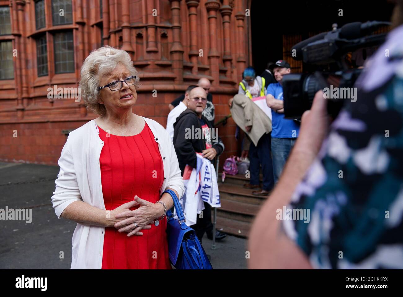 Julie Hambleton arriving at Birmingham Magistrates' Court where she is