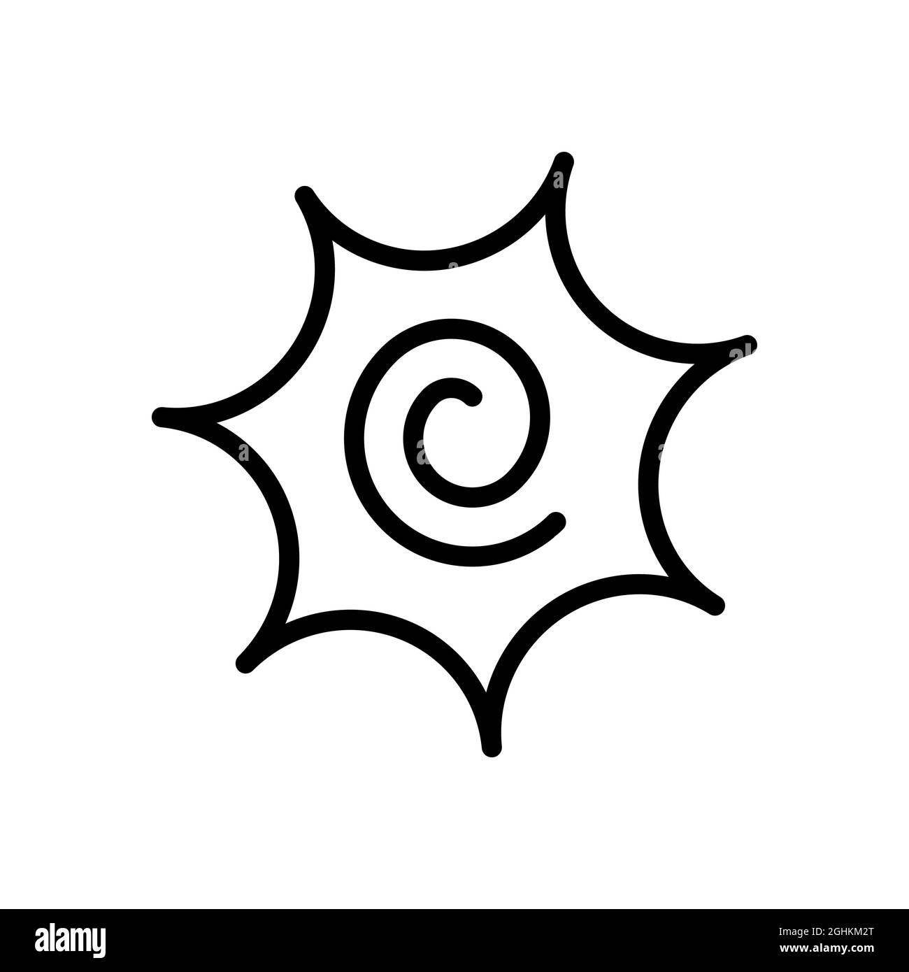 Narutomaki or kamaboko surimi vector outline icon Stock Vector Image ...