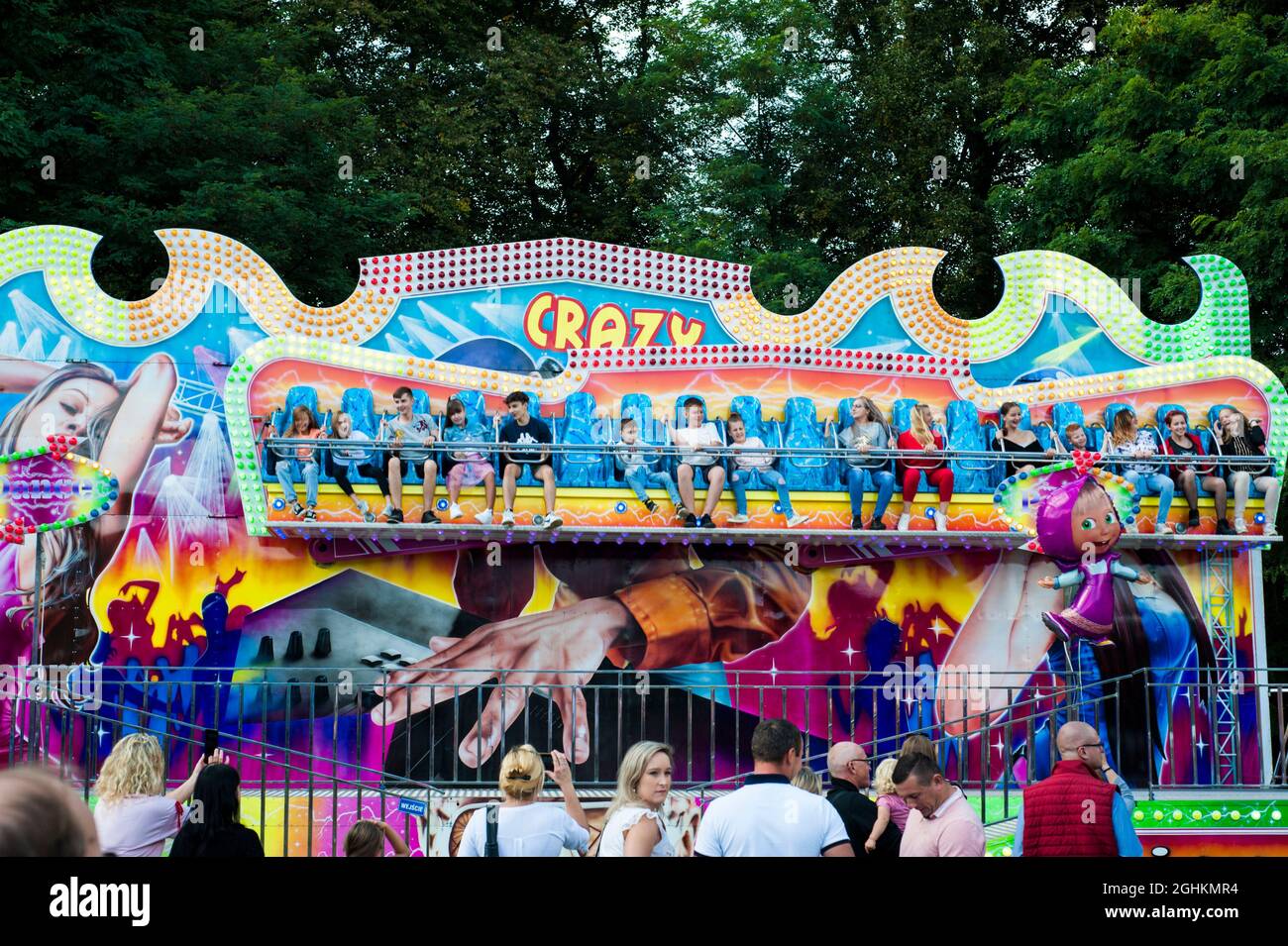 Rustic fair at a religious indulgence fest in Central Poland. Stock Photo