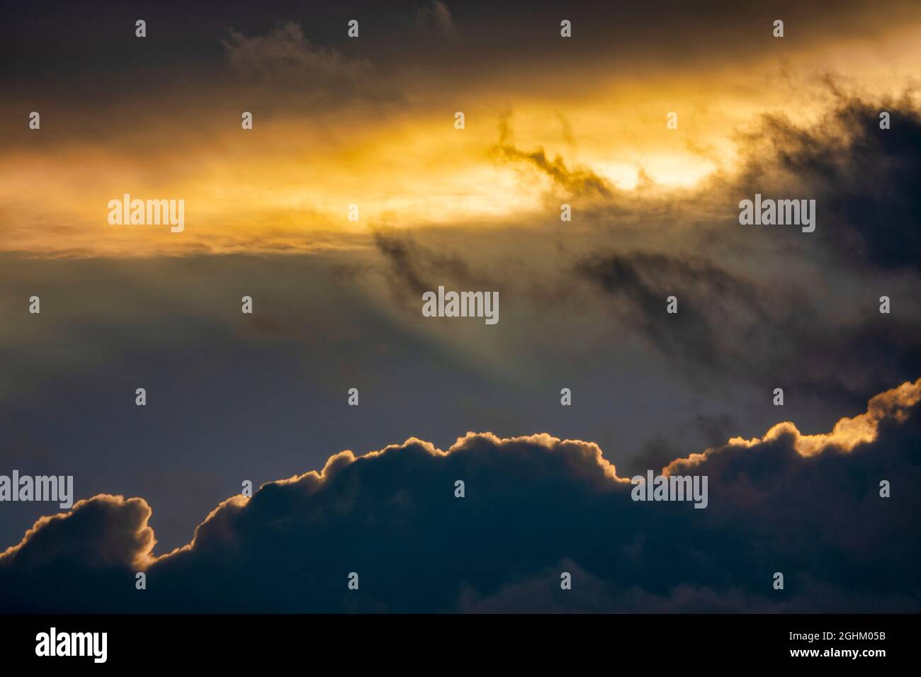 Beautiful colored clouds during sunset Stock Photo