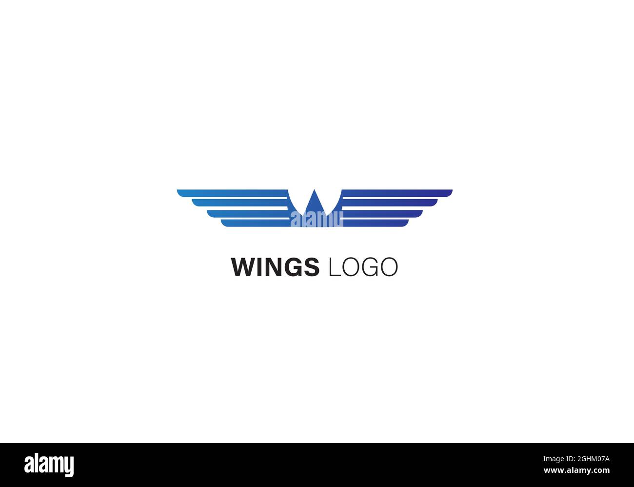 Wings Logo abstract design vector template . Stock Vector