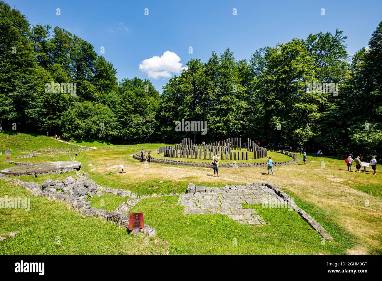The Dacian Ruins of Sarmizegetusa Regia in Romania Stock Photo