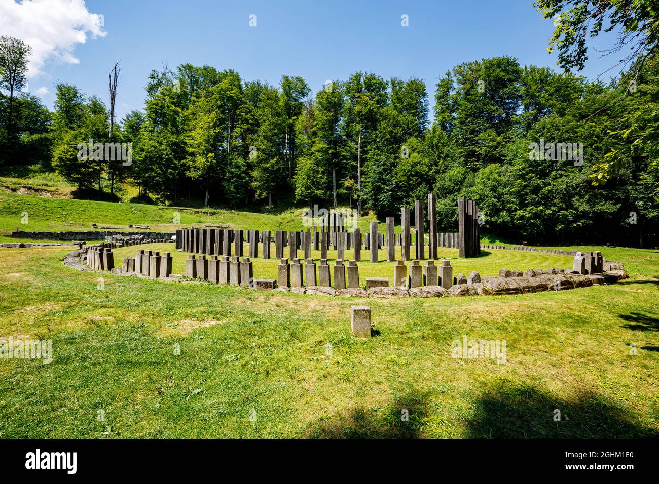 The Dacian Ruins of Sarmizegetusa Regia in Romania Stock Photo
