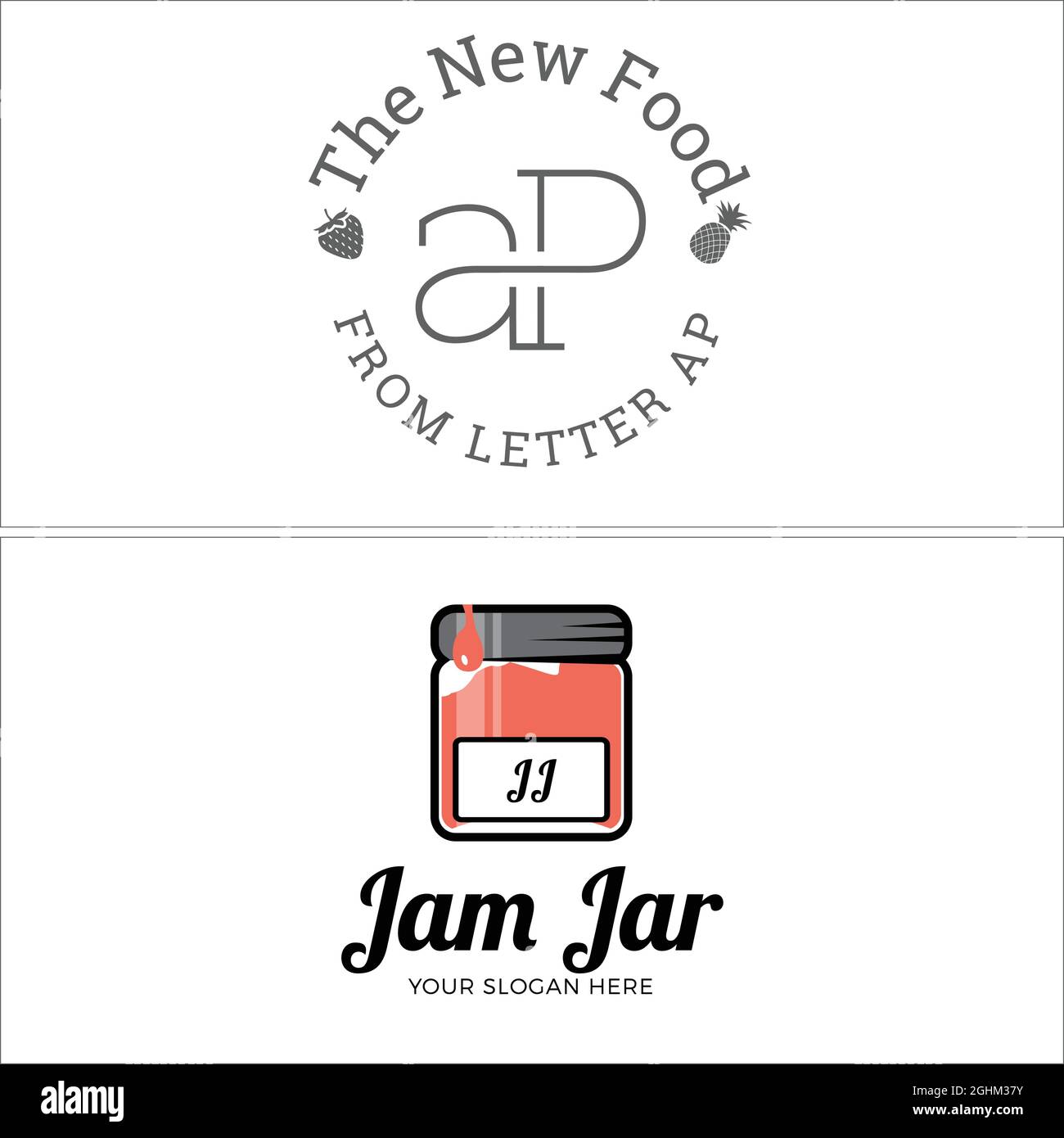 Selling food jam jar strawberry pineapple logo design Stock Vector Image & Art Alamy