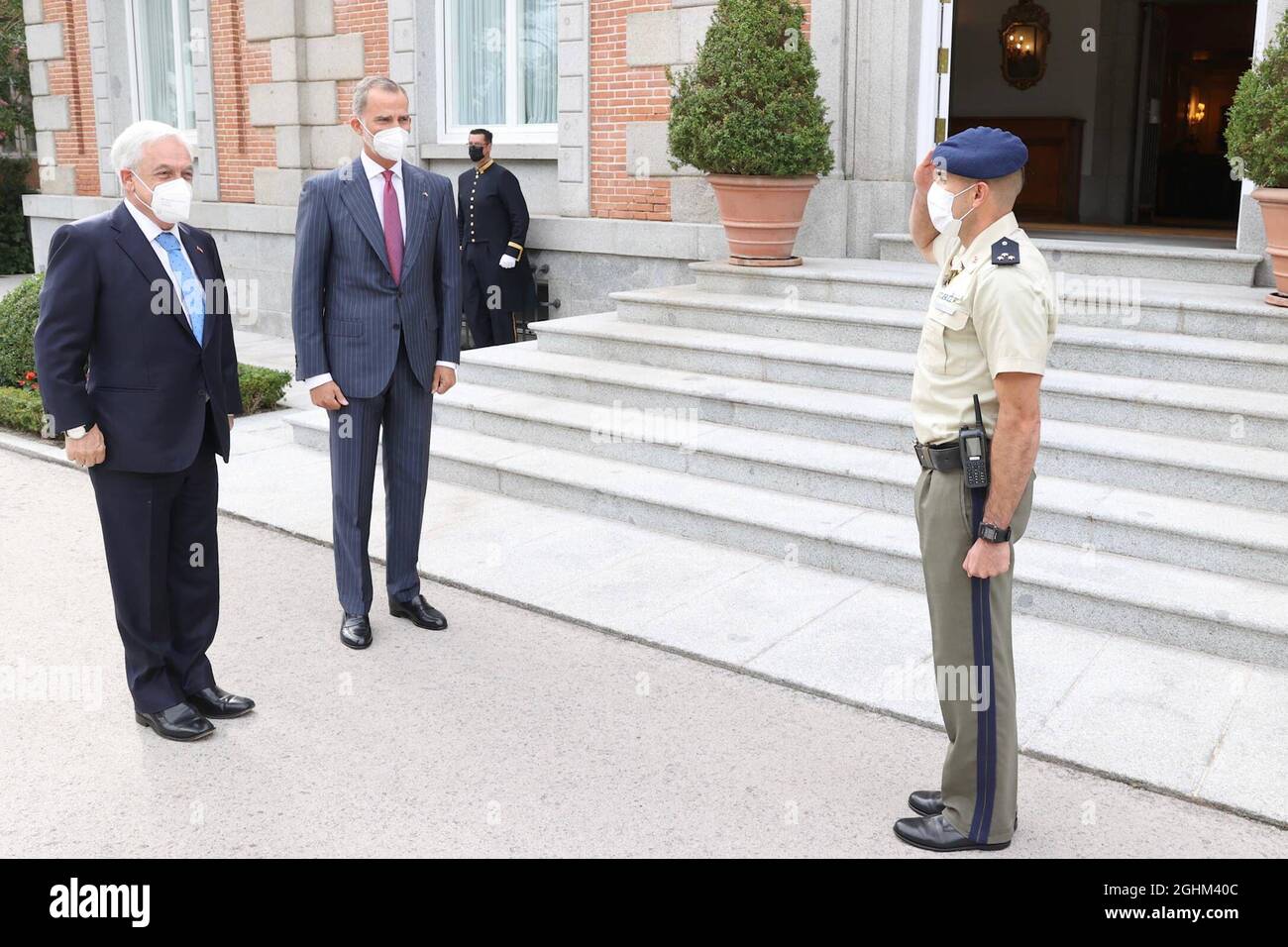 Madrid, Spain. 07th Sep, 2021. SM. El Rey Felipe VI, recibe al presidente de Chile Sebastian Piñera en el Palacio de la Zarzuela, 07 Septiembre 2021 Credit: CORDON PRESS/Alamy Live News Stock Photo