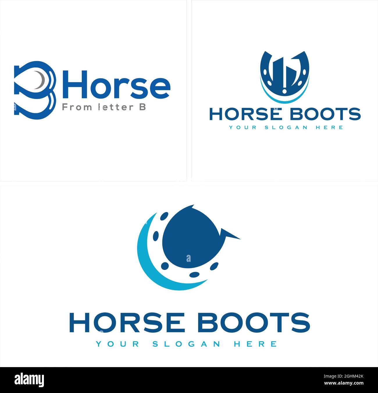 Accounting financial horseshoe chart logo design Stock Vector
