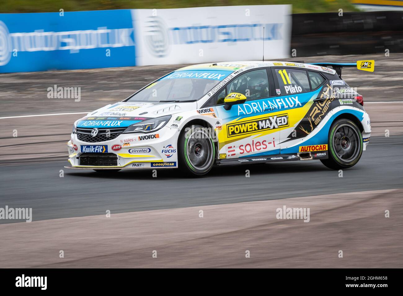 Jason Plato in a Vauxhall Astra at the BTCC event at Thruxton in August 2021 Stock Photo