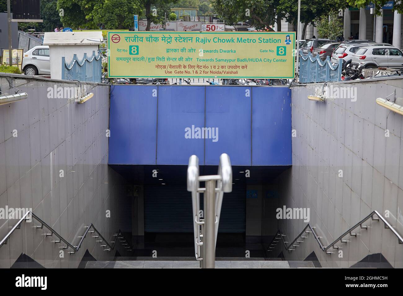 India delhi connaught place metro hires stock photography and images