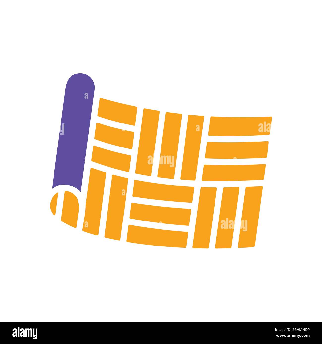 Linoleum roll vector glyph icon. Construction, repair and building