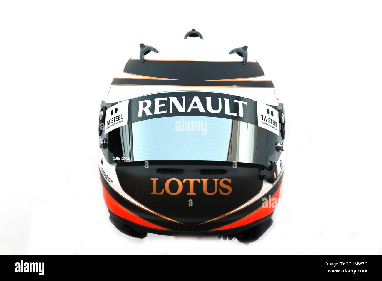 09.02.2012 Jerez, Spain, Kimi Raikkonen, Lotus Renault F1 Team helmet -  Formula 1 Testing, day 1 - Formula 1 World Championship Stock Photo - Alamy