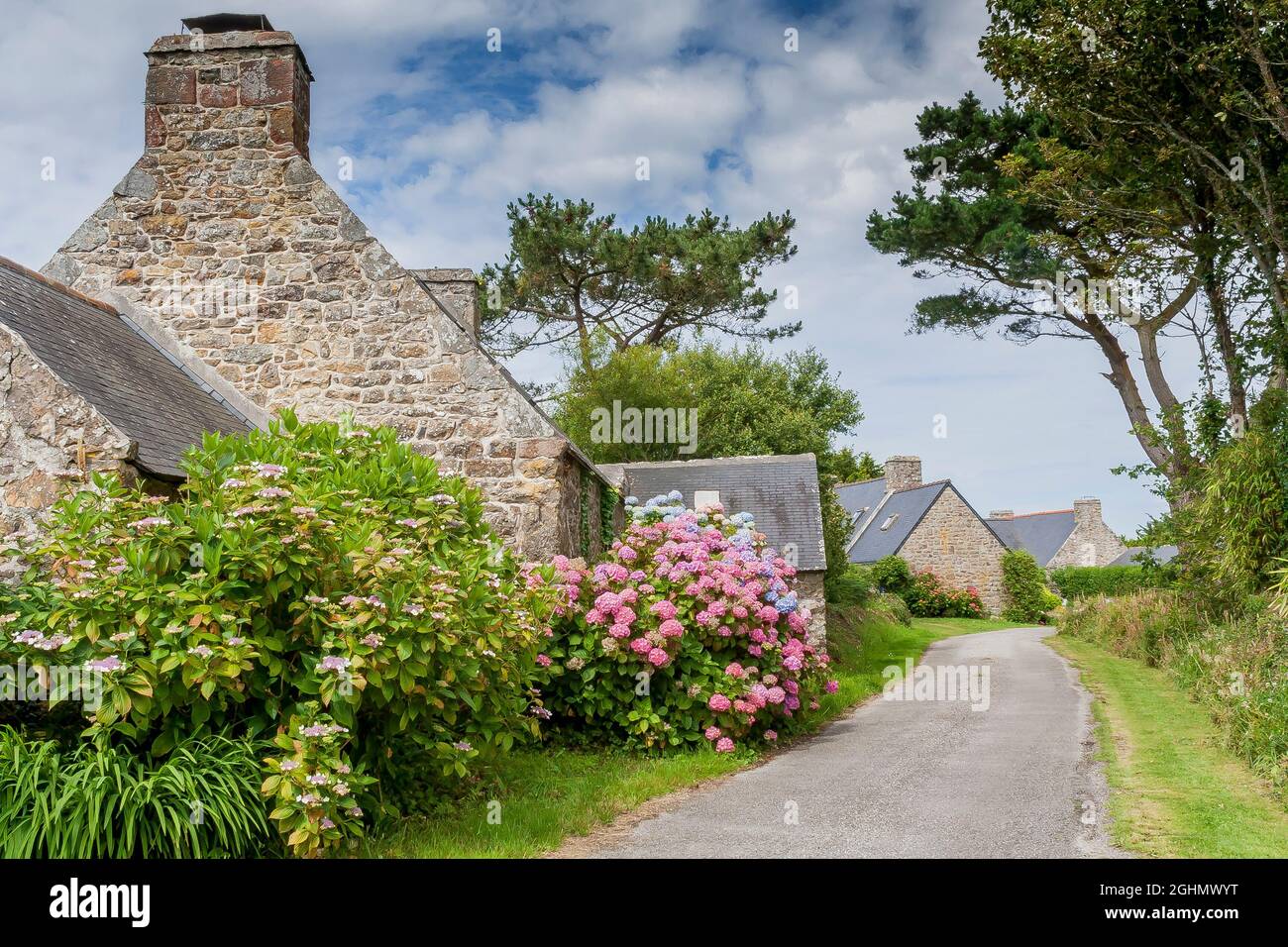 Hameau de Kerroux, Penty, Peninsule de Crozon, Finistere, France Stock Photo