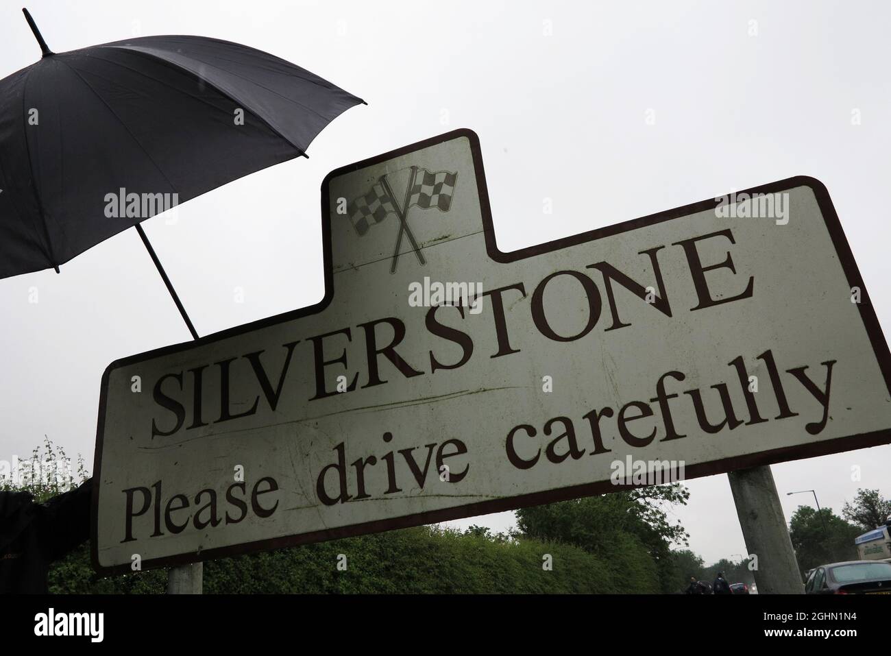 Silverstone village on a rainy day. 06.07.2012. Formula 1 World ...