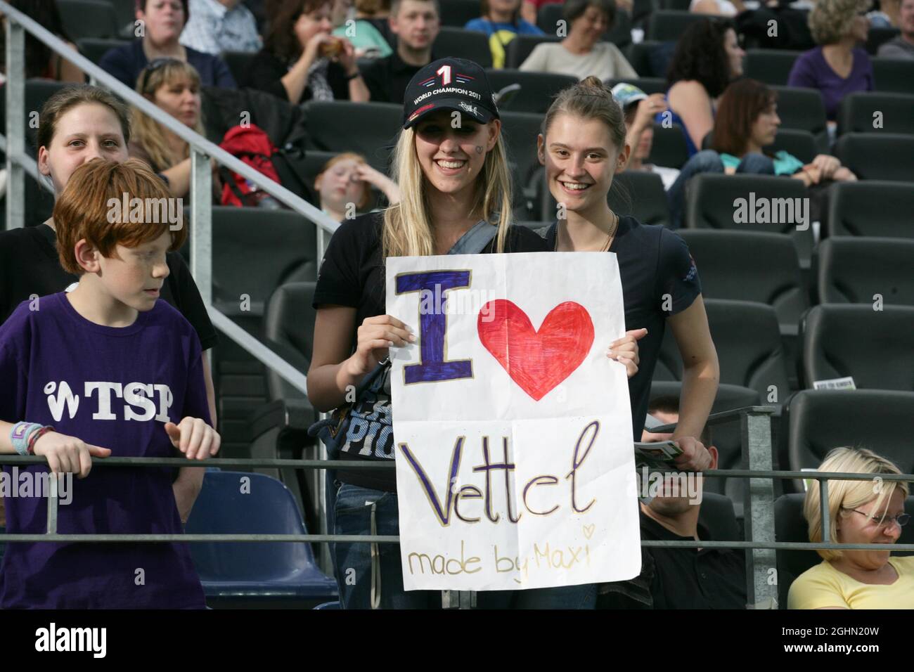 Seb Vettel Kids Fans of Sebastian Vettel (GER) Red Bull Racing at the charity