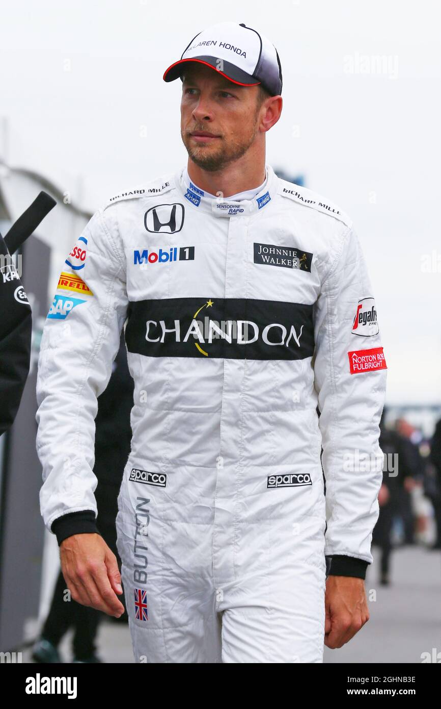 Jenson Button (GBR) McLaren.  11.06.2016. Formula 1 World Championship, Rd 7, Canadian Grand Prix, Montreal, Canada, Qualifying Day.  Photo credit should read: XPB/Press Association Images. Stock Photo