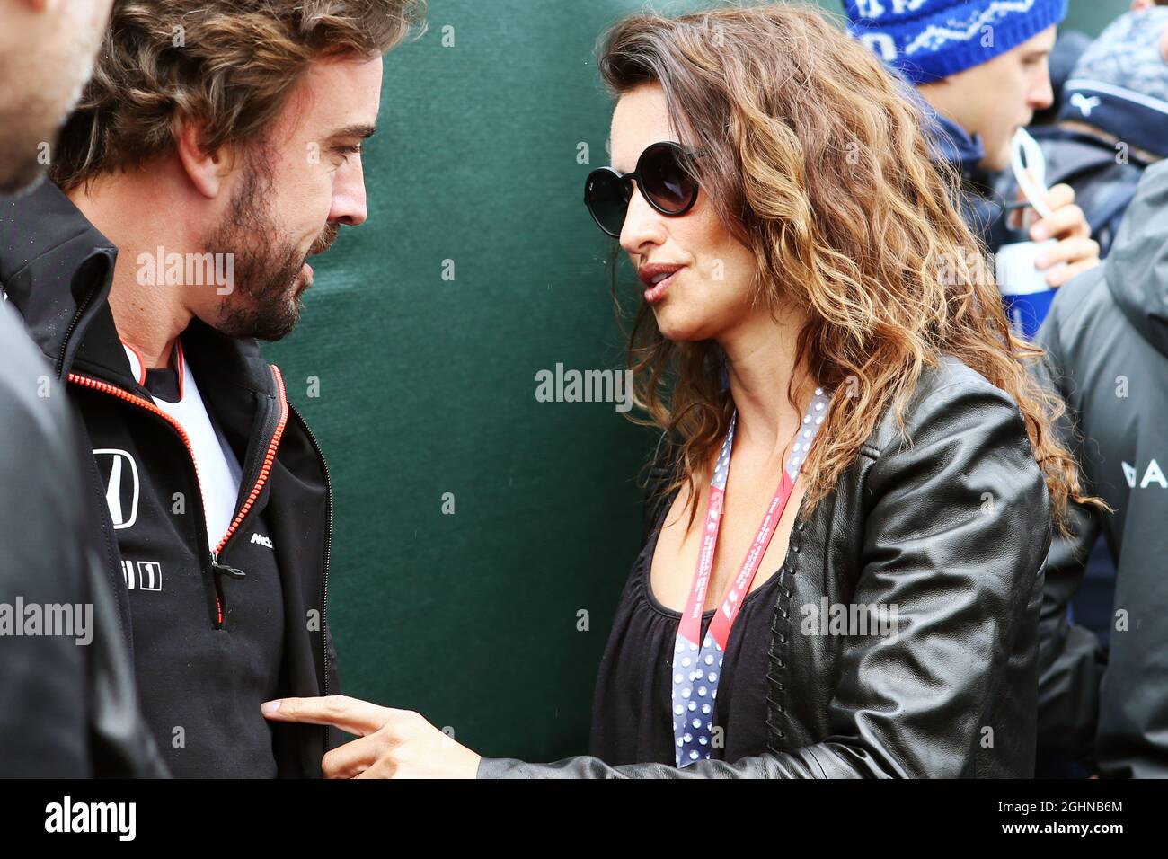 Panelopy From Raced (L to R): Fernando Alonso (ESP) McLaren with Penelope Cruz (ESP ...