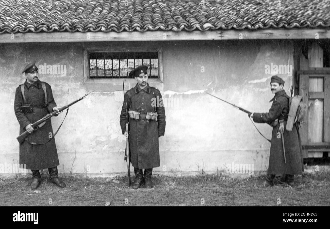 Bulgarian soldiers Great War WW1 Stock Photo