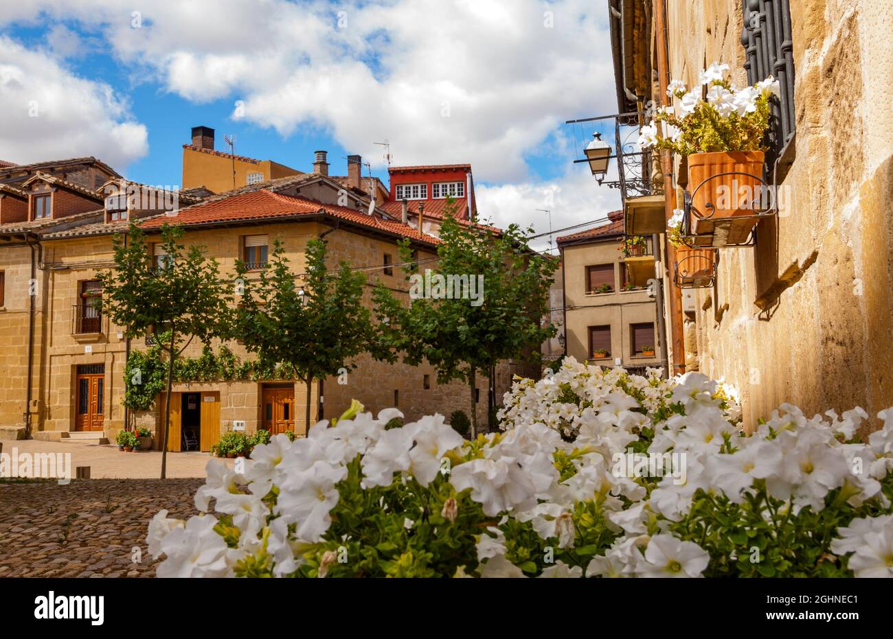 Street of the municipality of Briñas in La Rioja, Spain Stock Photo