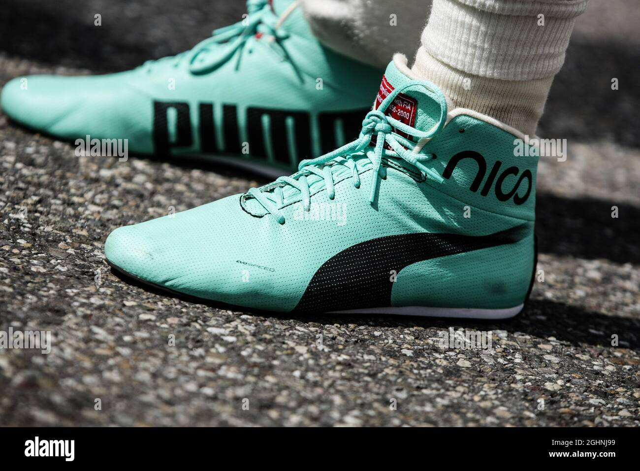 Mercedes amg f1 racing boots hi-res stock photography and images - Alamy