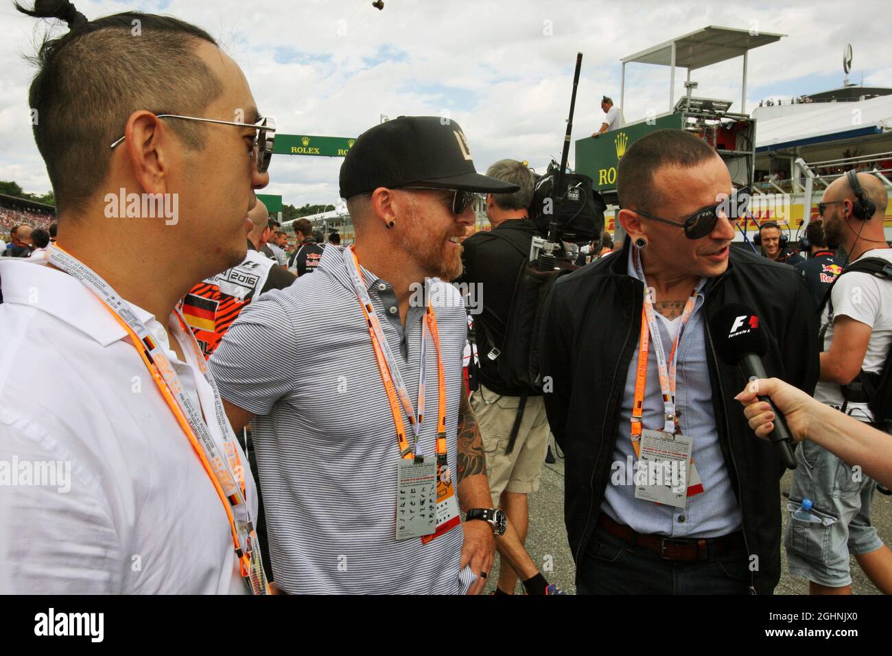 Linkin Park On The Grid 31 07 16 Formula 1 World Championship Rd 12 German Grand Prix Hockenheim Germany Race Day Photo Credit Should Read Xpb Press Association Images Stock Photo Alamy