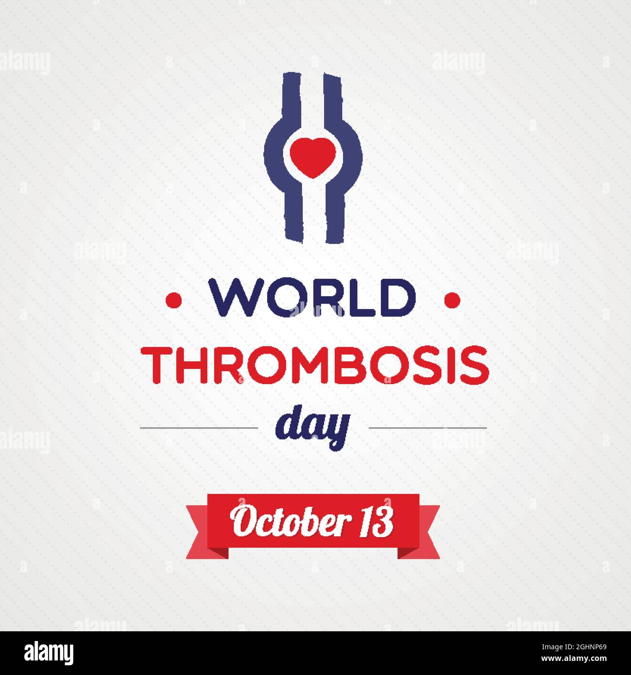 World Thrombosis Day. Thrombus symbol. October. Vector illustration