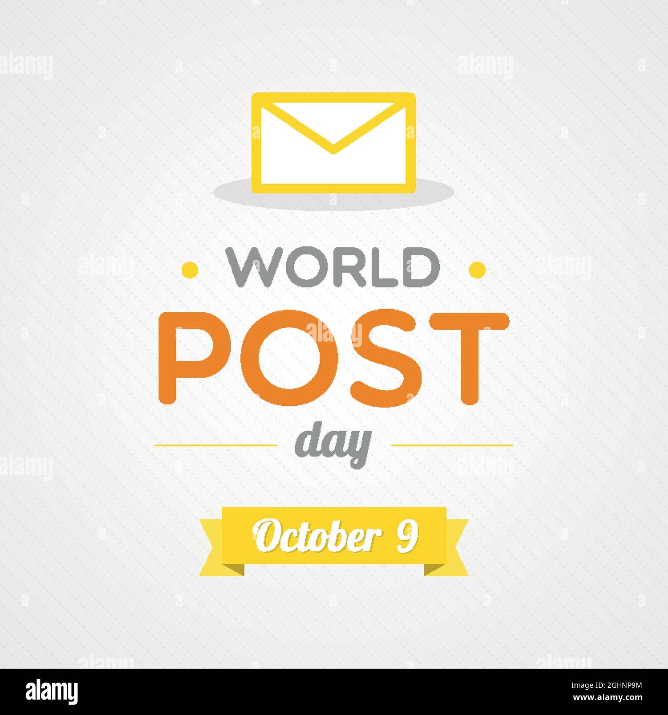 World Post Day. October 9. Envelope icon. Vector illustration, flat ...