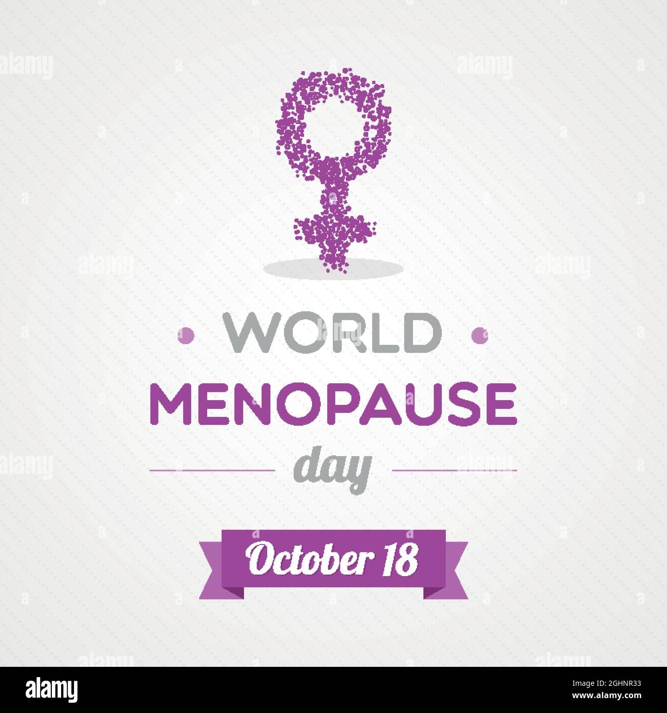 World Menopause Day. October 18. Awareness day. Vector illustration, flat design Stock Vector