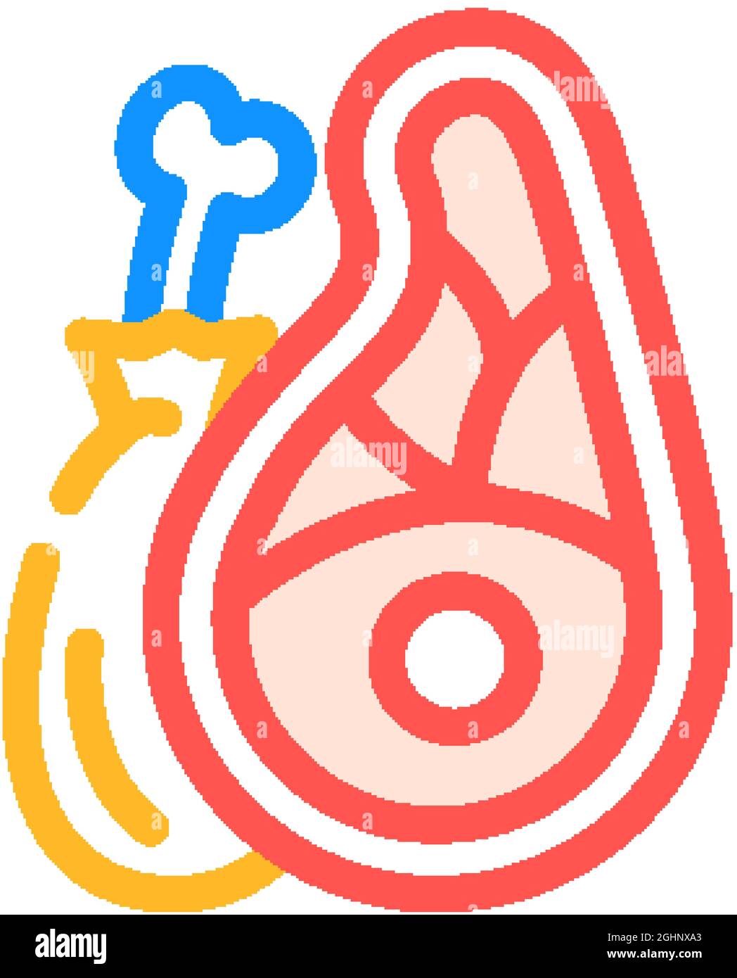 meat product color icon vector illustration Stock Vector Image & Art ...