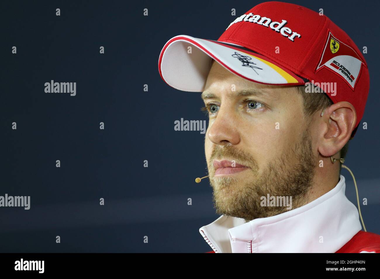 Vettel Conference Sebastian Vettel (GER) Ferrari in the FIA Press Conference. 06.04.2017 ...