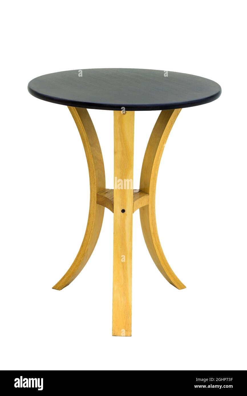 Wooden table isolated on white background Stock Photo - Alamy