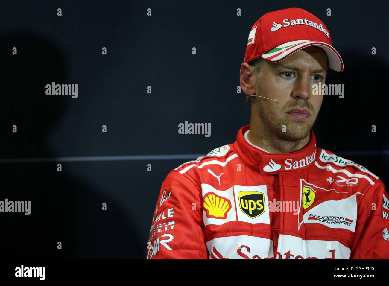 Vettel Conference The qualifying fia press conference sebastian vettel hi-res stock ...