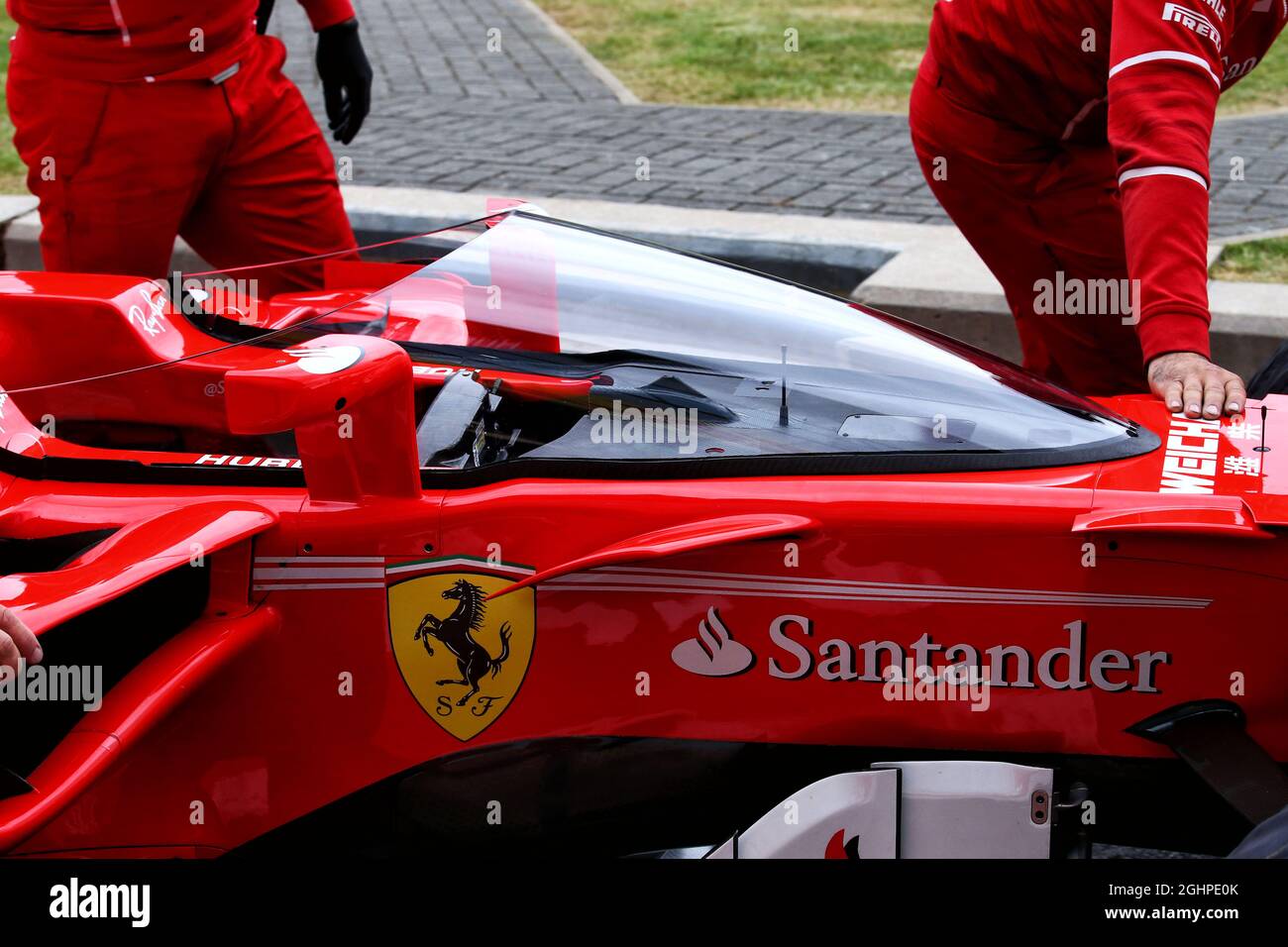 Shield Cockpit Cover On The Ferrari Sf70h 14 07 17 Formula 1 World Championship Rd 10 British Grand Prix Silverstone England Practice Day Photo Credit Should Read Xpb Press Association Images Stock Photo Alamy