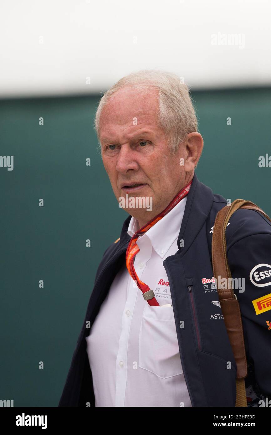 Dr Helmut Marko (AUT) Red Bull Motorsport Consultant.  14.07.2017. Formula 1 World Championship, Rd 10, British Grand Prix, Silverstone, England, Practice Day.  Photo credit should read: XPB/Press Association Images. Stock Photo