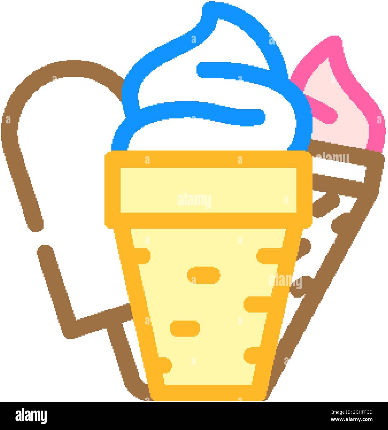 ice cream department color icon vector illustration Stock Vector Image ...