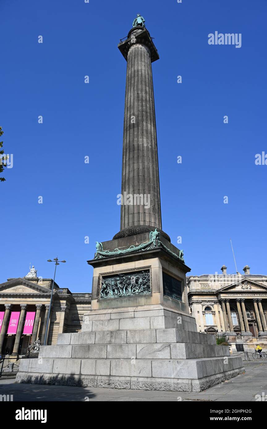 Wellington memorial statue in Liverpool. Stock Photo