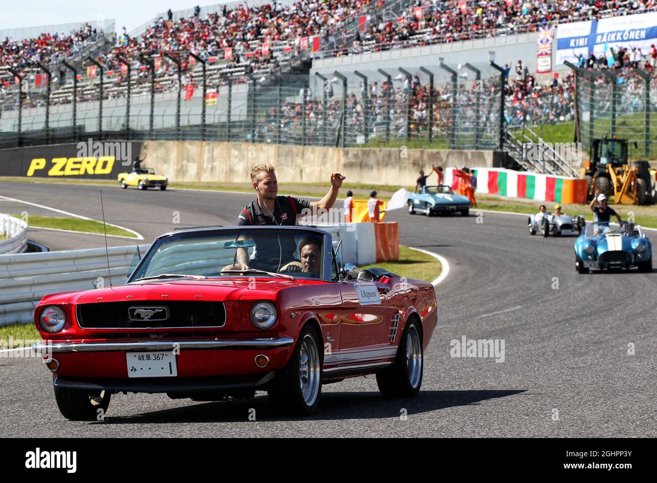 Kevin Magnussen (DEN) Haas F1 Team on the drivers parade.  08.10.2017. Formula 1 World Championship, Rd 16, Japanese Grand Prix, Suzuka, Japan, Race Day.  Photo credit should read: XPB/Press Association Images. Stock Photo