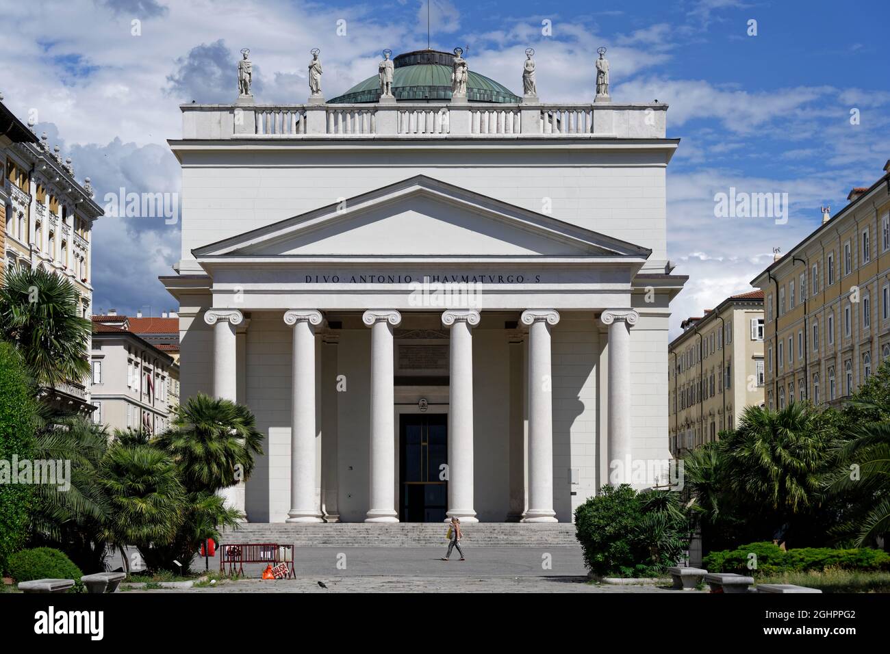 Classicistic Church of Sant'Antonio Taumaturgo, Piazza Sant Antonio, Trieste, Friuli Venezia Giulia, Italy Stock Photo