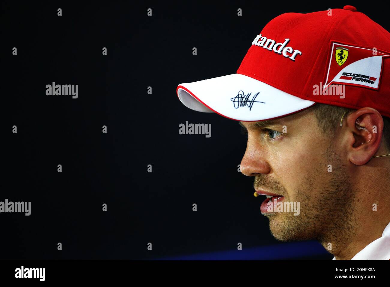 Vettel Conference Sebastian Vettel (GER) Ferrari in the FIA Press Conference. 23.11.2017 ...