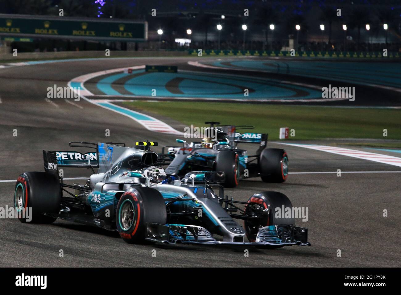 Mercedes amg f1 w08 team mate lewis hamilton hi-res stock photography ...