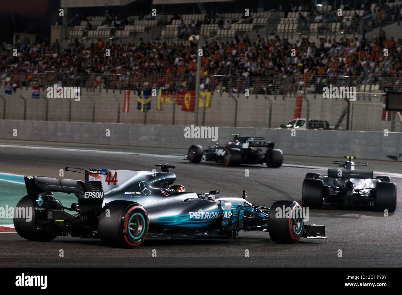 Mercedes amg f1 w08 team mate lewis hamilton hi-res stock photography ...