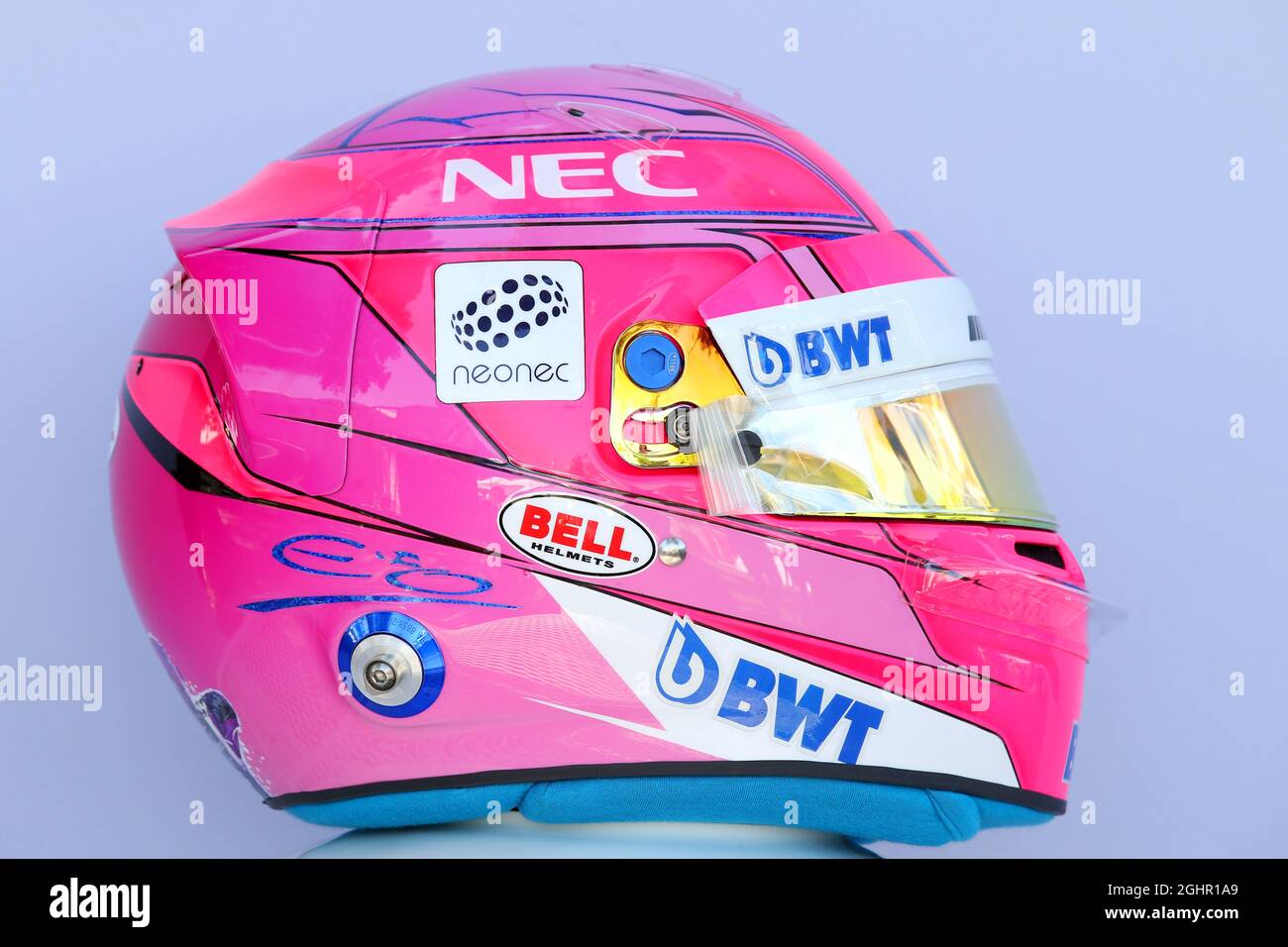 The helmet of Esteban Ocon (FRA) Sahara Force India F1 Team. French Grand  Prix, Saturday 23rd June 2018. Paul Ricard, France Stock Photo - Alamy