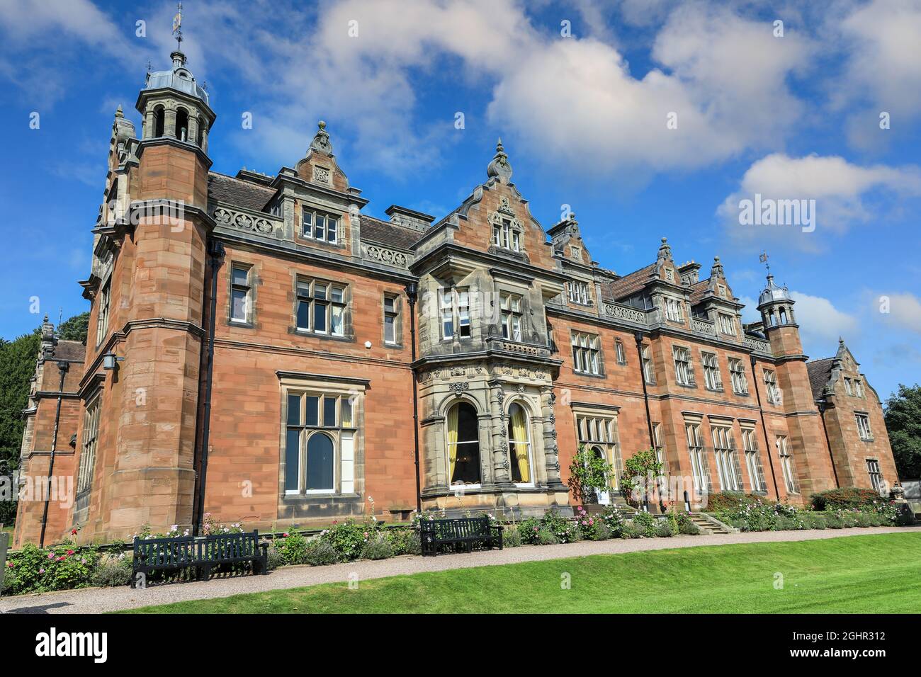 Keele Hall in the grounds of Keele University, Keele, Stoke-on-Trent, Staffordshire, England, UK Stock Photo